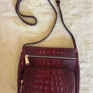 Brahmin Copa Cabana Crocodile Pattern Brown Crossbody